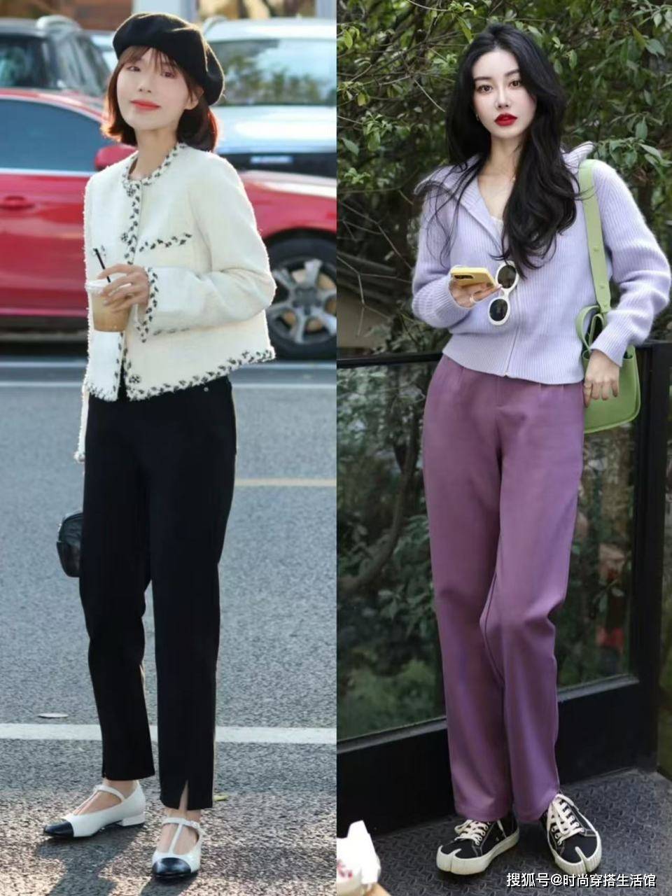 这才是中年女人该有的打扮：“春外套+九分裤”，洋气显高还保暖