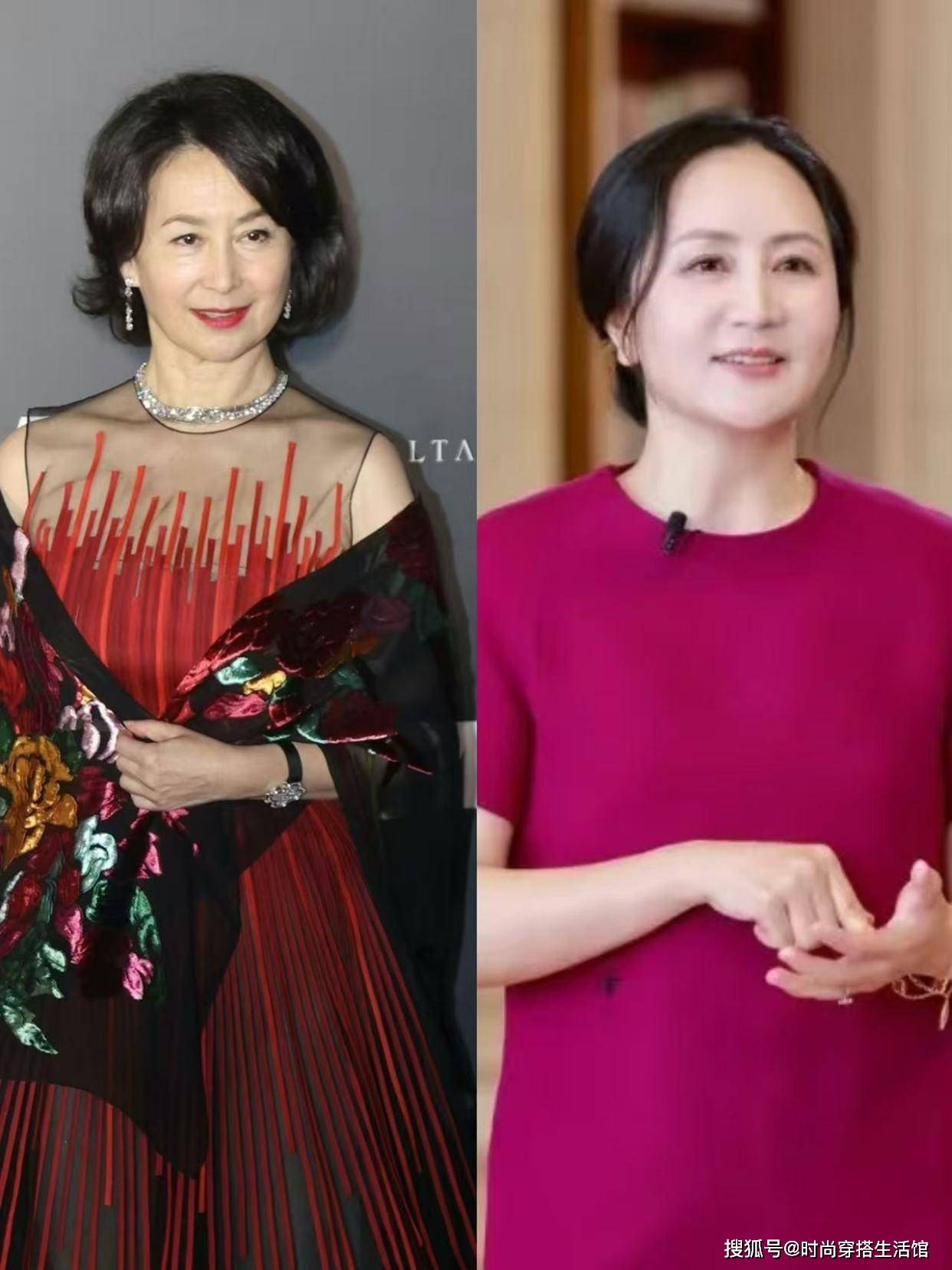 裙子下面不一定要配运动鞋，何超琼、孟晚舟这样穿，美得优雅得体