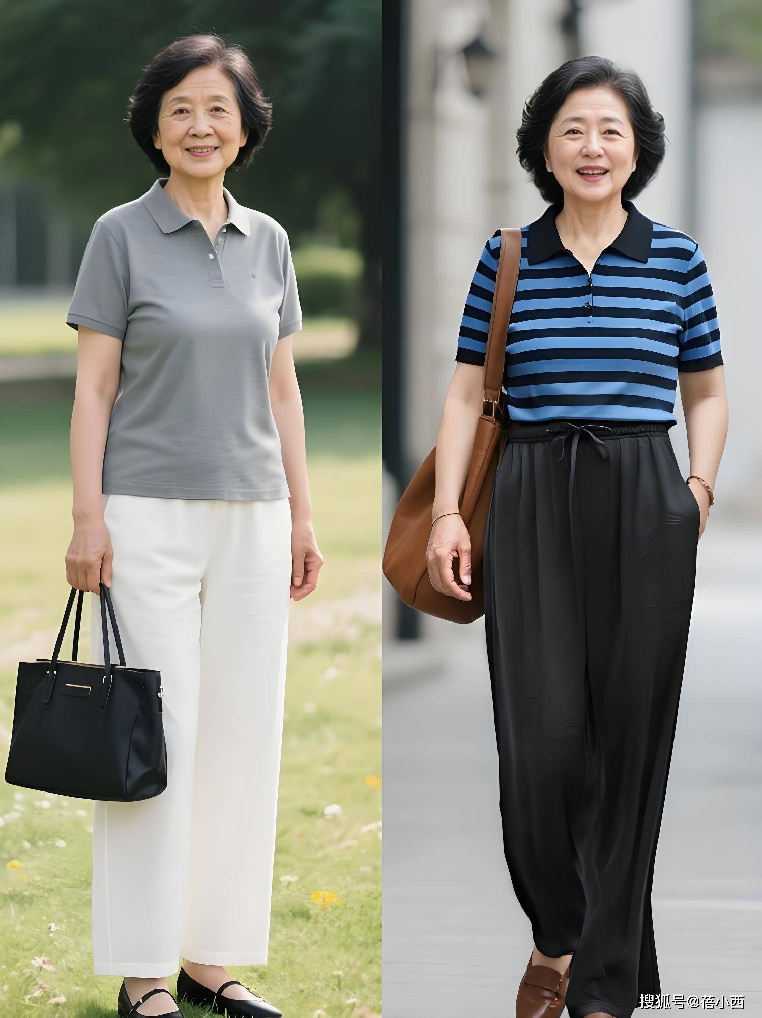 中年女人过了50岁，为什么劝你少穿T恤，多穿polo衫？看图就明白
