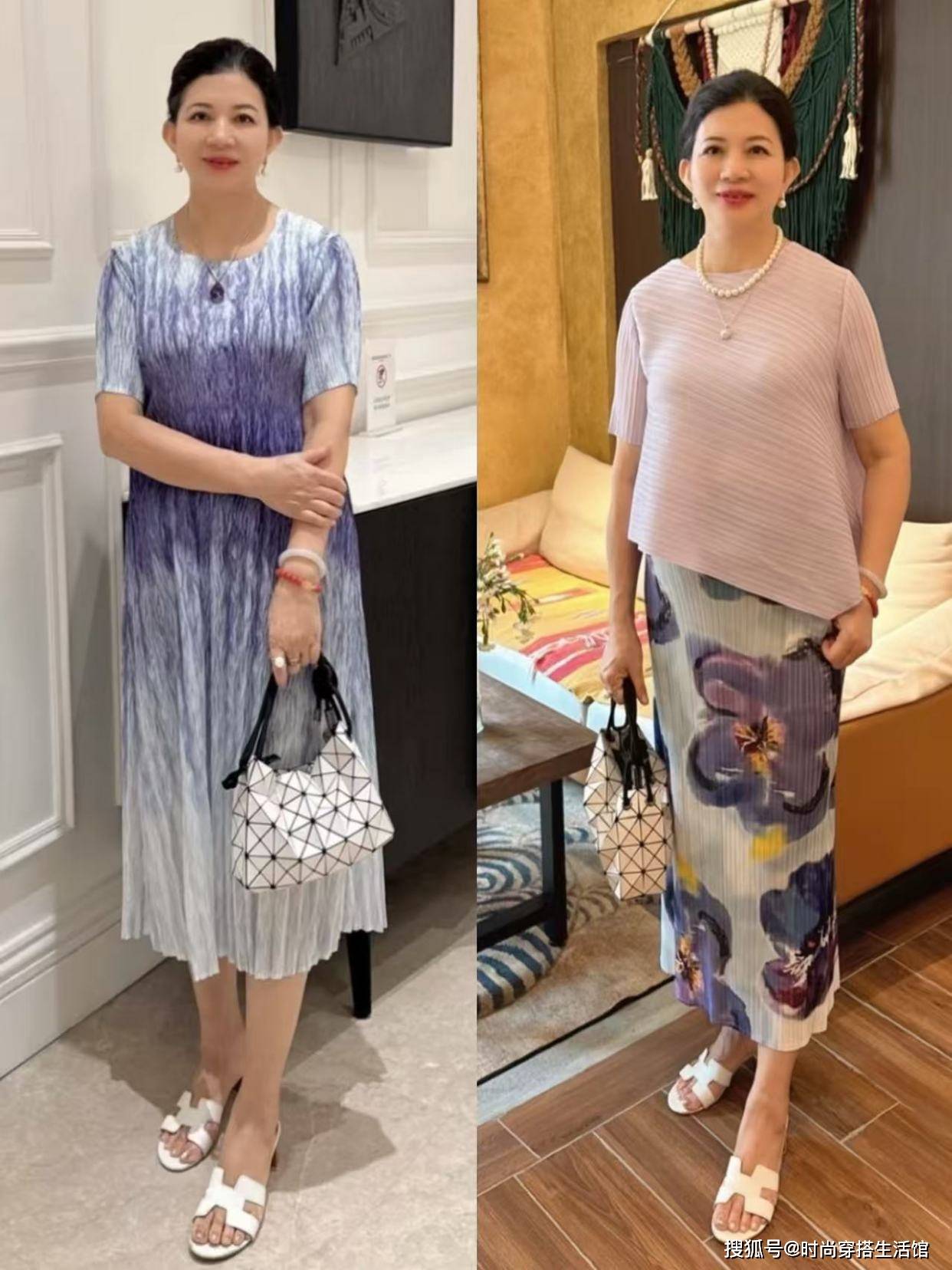 这才是中年女人反油腻的秘诀：白发不染、裙不上膝，反而气质高级