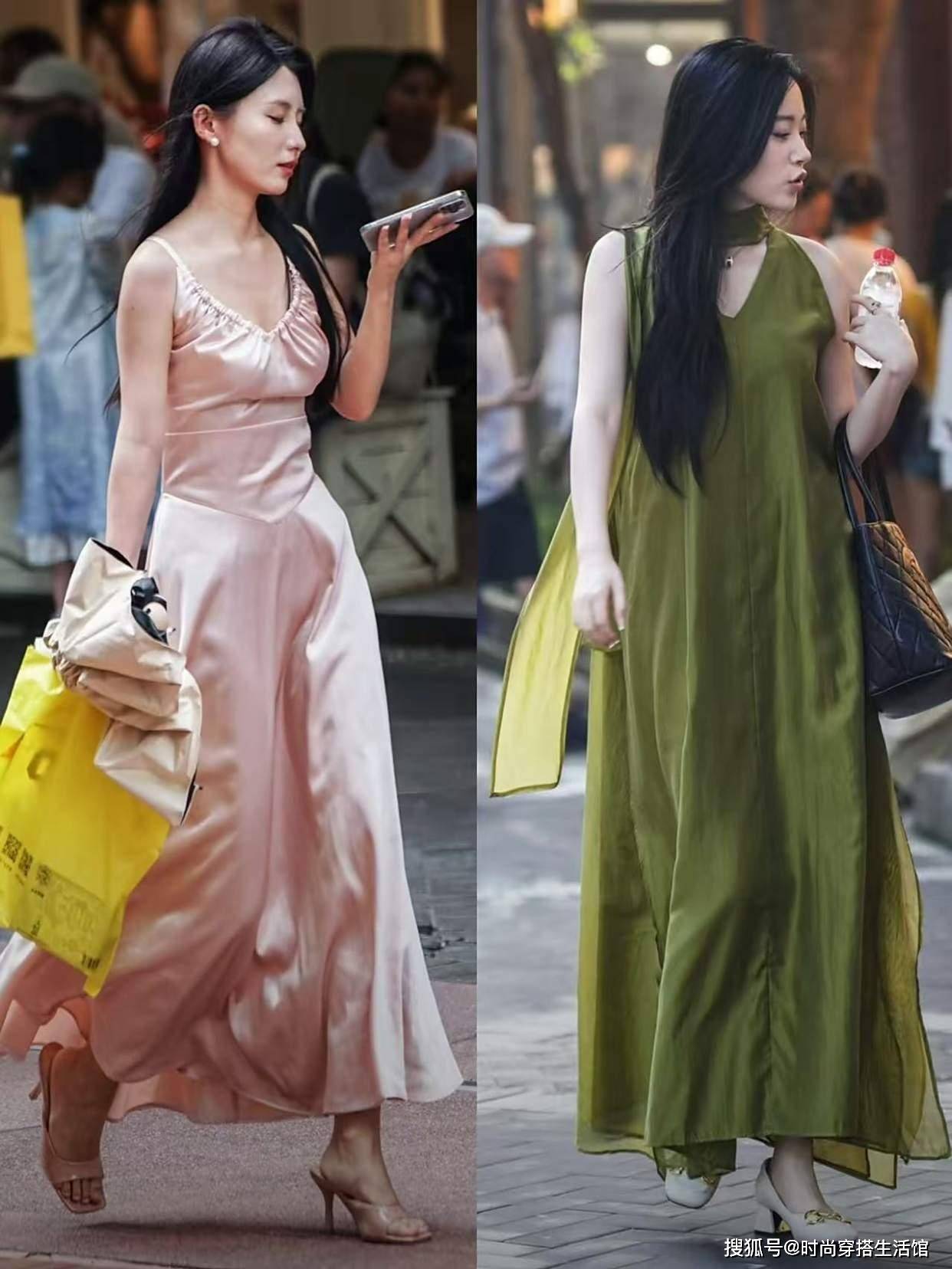 “裙子”下面一定不要搭高跟鞋，瞧瞧成都太古里，这样穿是有多美