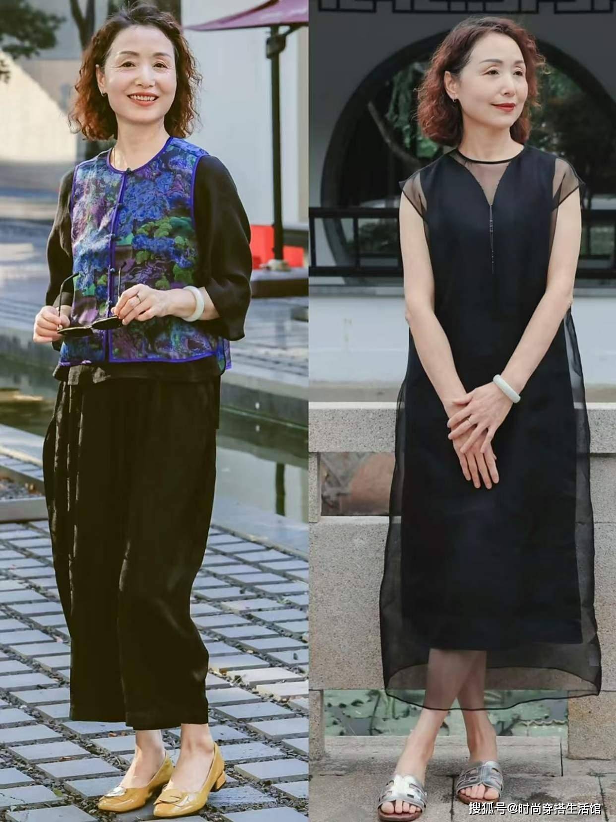 被这位60+“虎外婆”穿搭惊艳！裙永远过膝，体态状态不输小姑娘