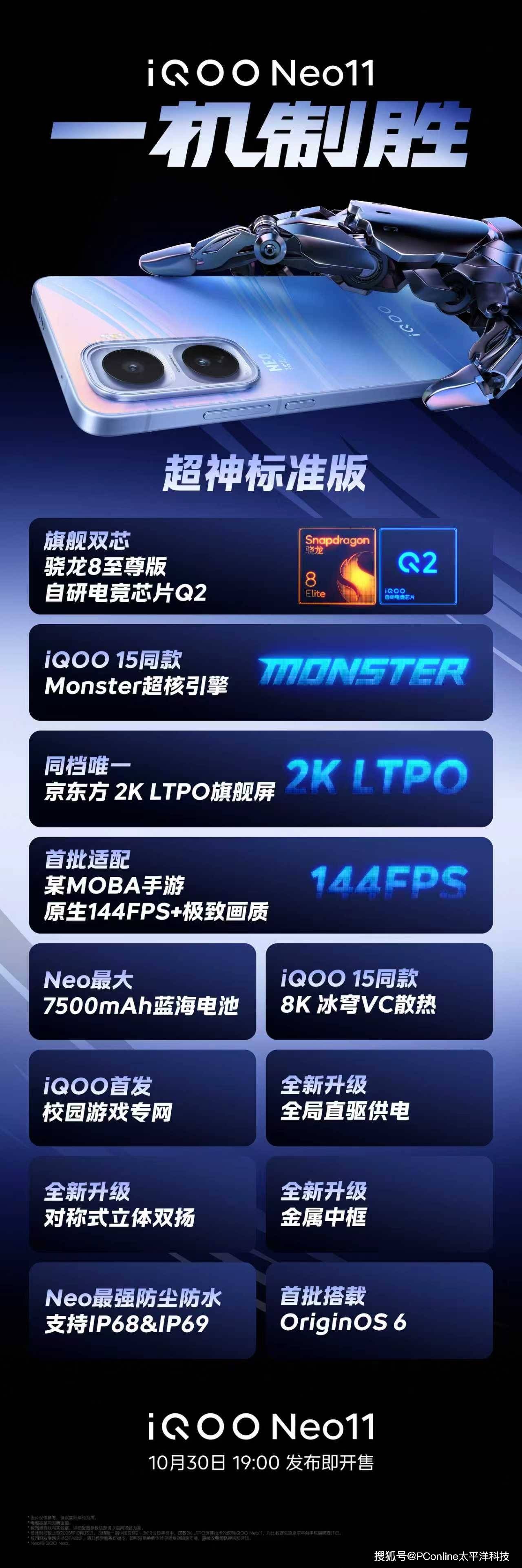 同档唯一2K LTPO 旗舰屏！iQOO Neo11“超神标准版”硬核来袭