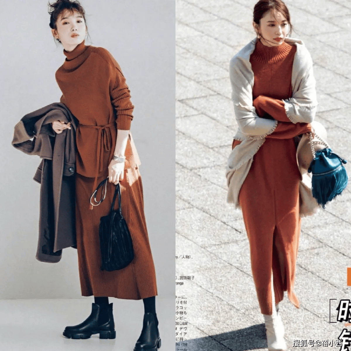 秋冬流行穿“靴子”，配大衣、半身裙、短外套显瘦有气质，美爆了