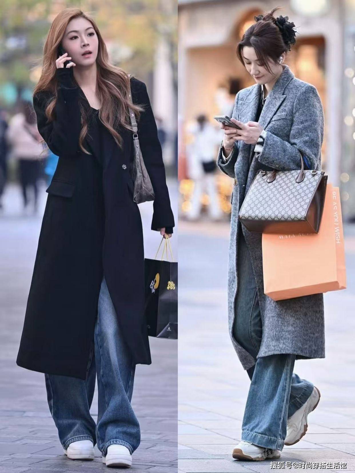 去了北京才发现:“大衣”下面尽量不要搭靴子,这样穿好看又保暖