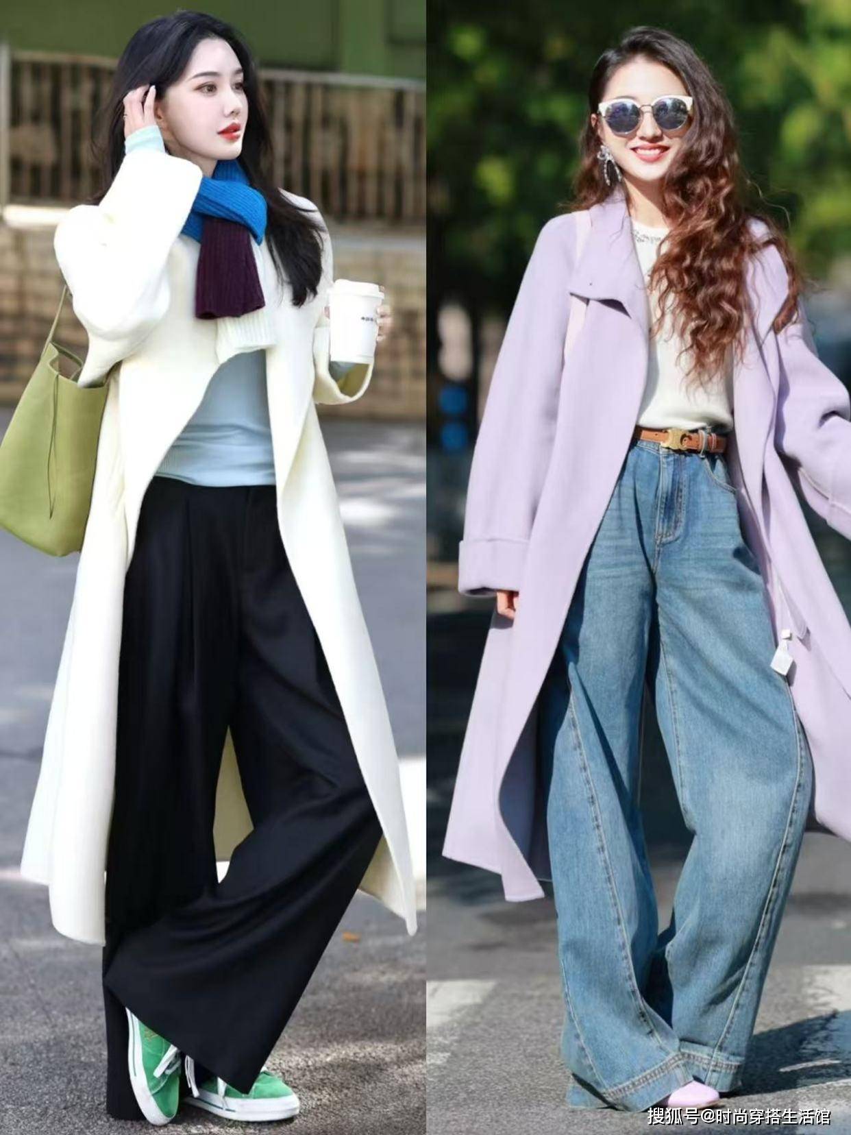 今年“ 大衣+阔腿裤 ” 火了,这样穿会更洋气显高,看看你有没?