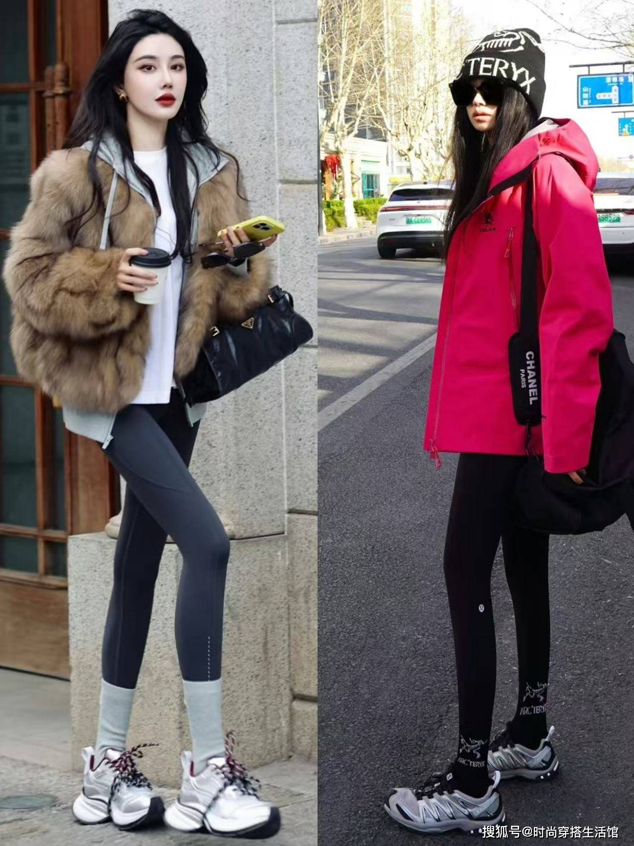 中年女人穿运动鞋时,尽量不要配大衣、羽绒服,换成这些会更时尚