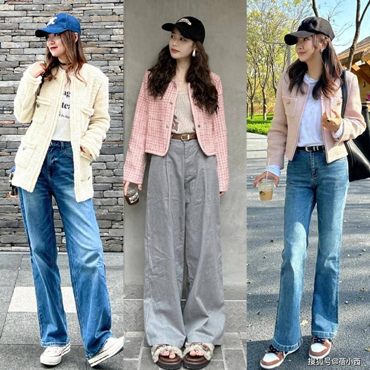 “小香风+阔腿裤、牛仔裤”今年秋冬又火了，40+女生这样穿美爆了