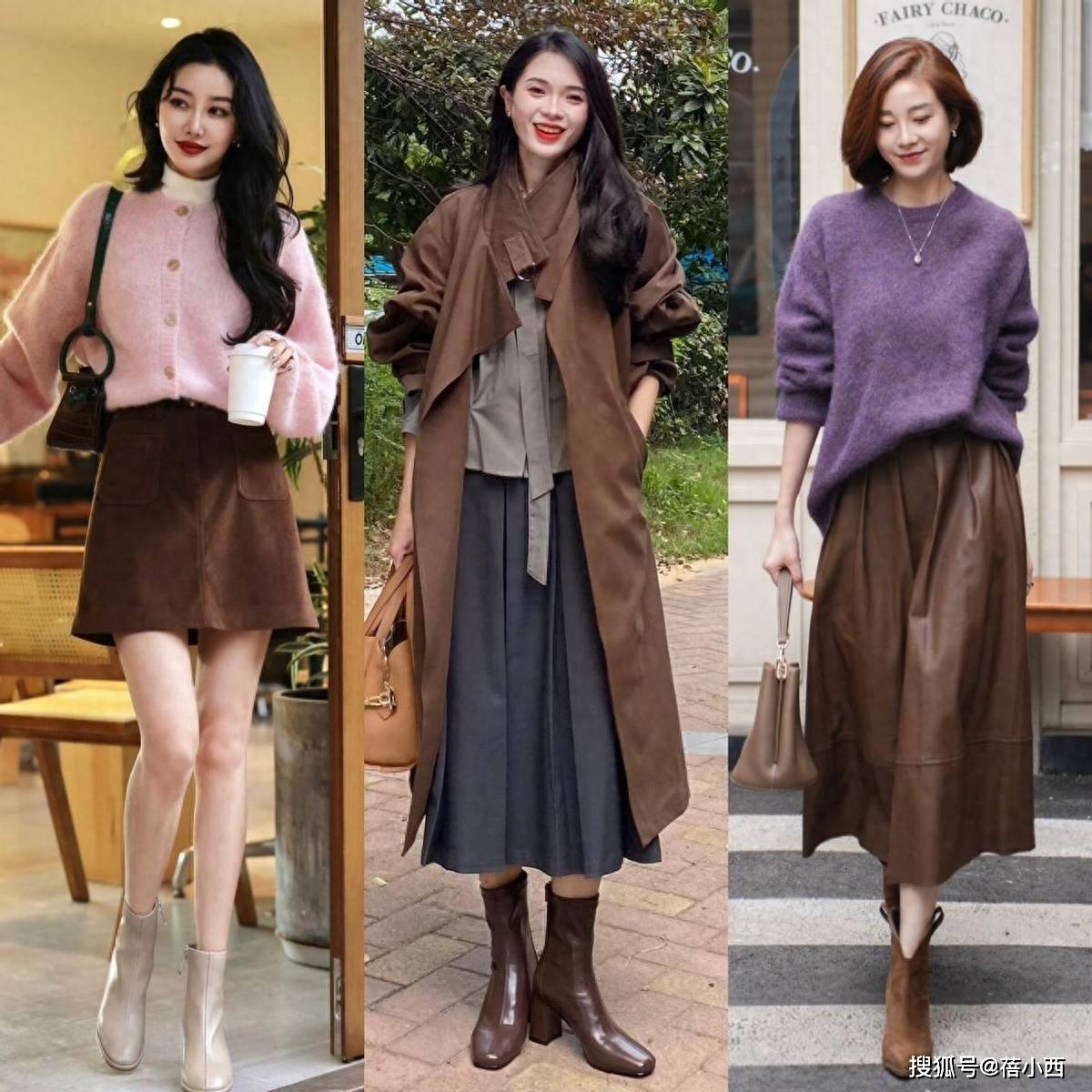 “半身裙+短靴、乐福鞋”才是秋冬最时髦穿搭，这样穿好看爆了！