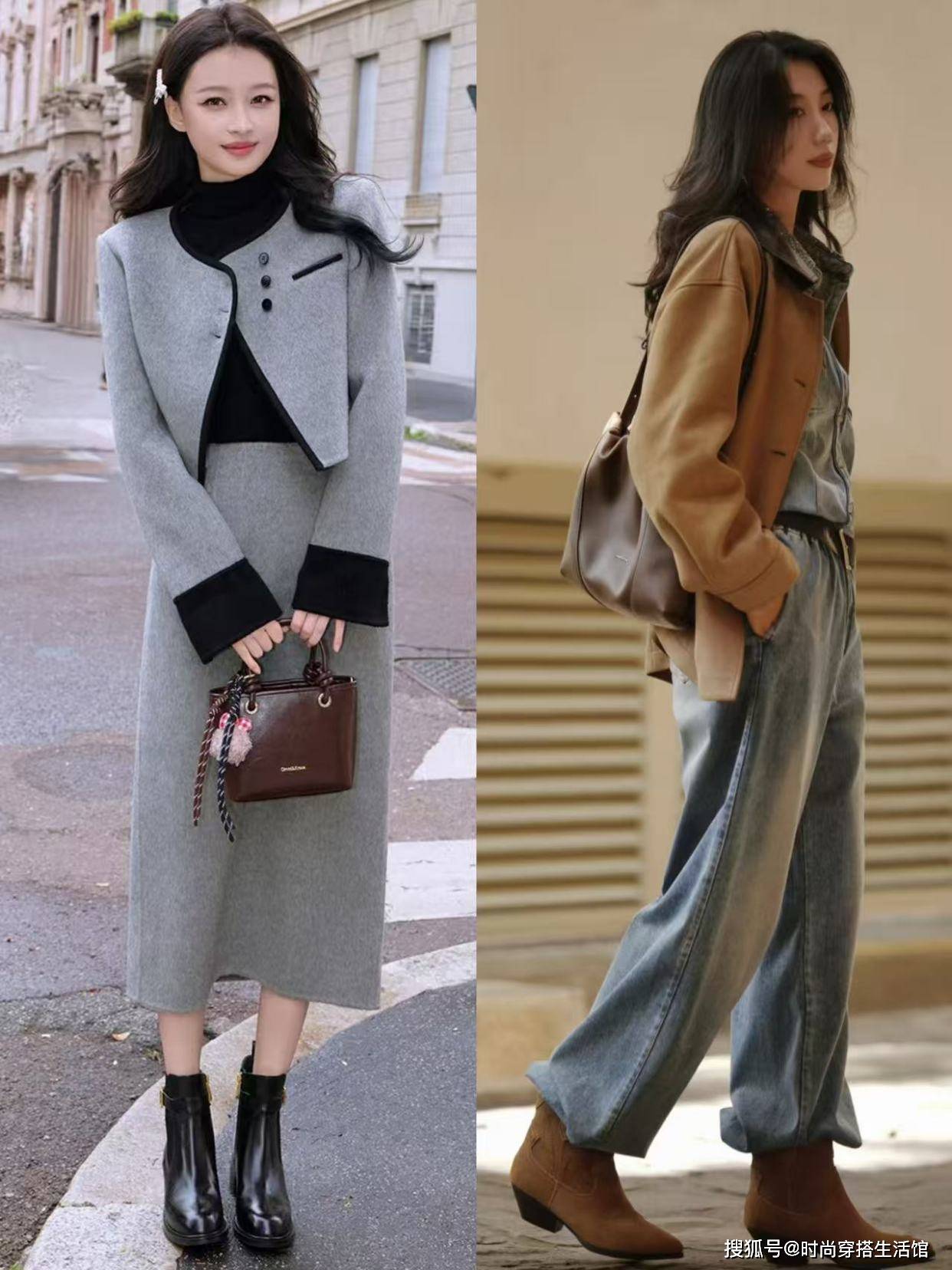 入冬才发现，乐福鞋不兴了，满街都是“齐踝靴”，洋气显高还保暖