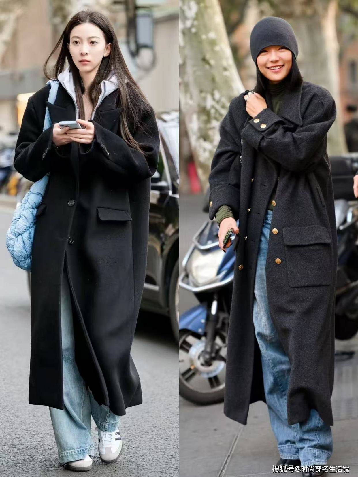 去了上海才知道：牛仔裤不兴配小白鞋了，换成这“新潮法”，真美