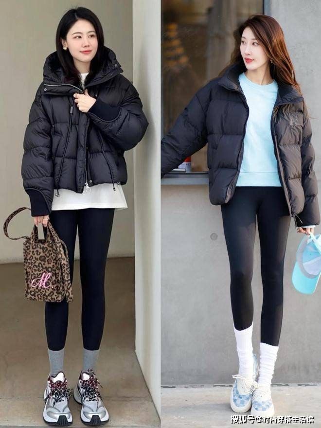 如果你有一件“黑色羽绒服”，这样穿减龄显白又高级，适合冬天穿
