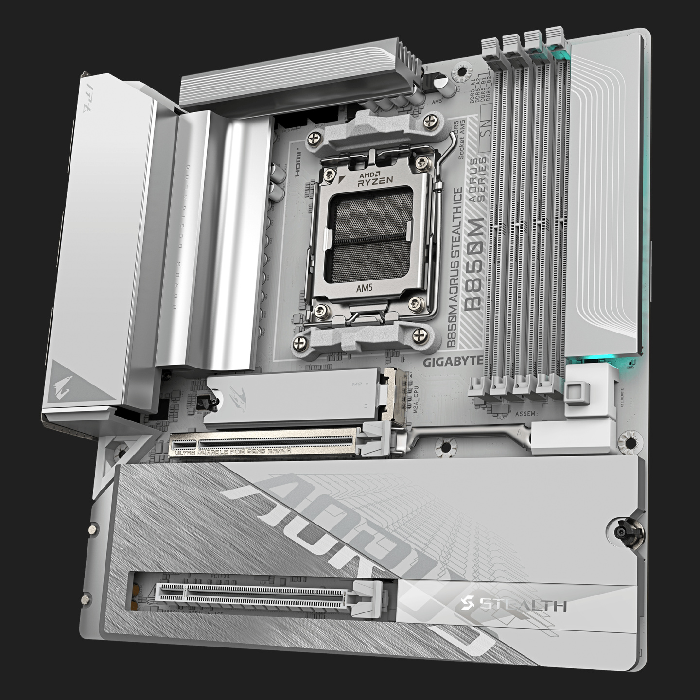 技嘉首款 Micro ATX 背插主板 B850M AORUS STEALTH ICE 上线