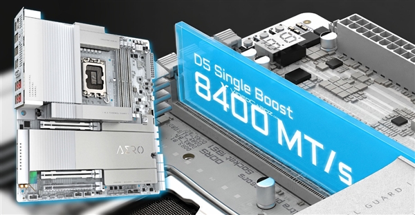 单条DDR5一键飙至8400MT/s！技嘉新技术硬刚双通道：游戏性能暴涨10%