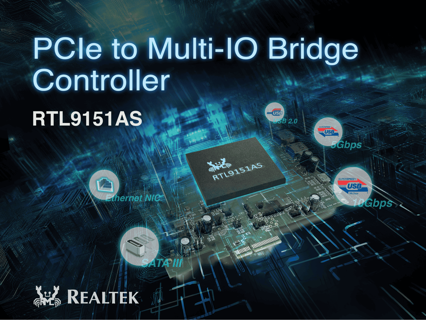 瑞昱推出 PCIe 桥接扩充芯片 RTL9151AS 与端侧 AI 加速芯片 RTD2811